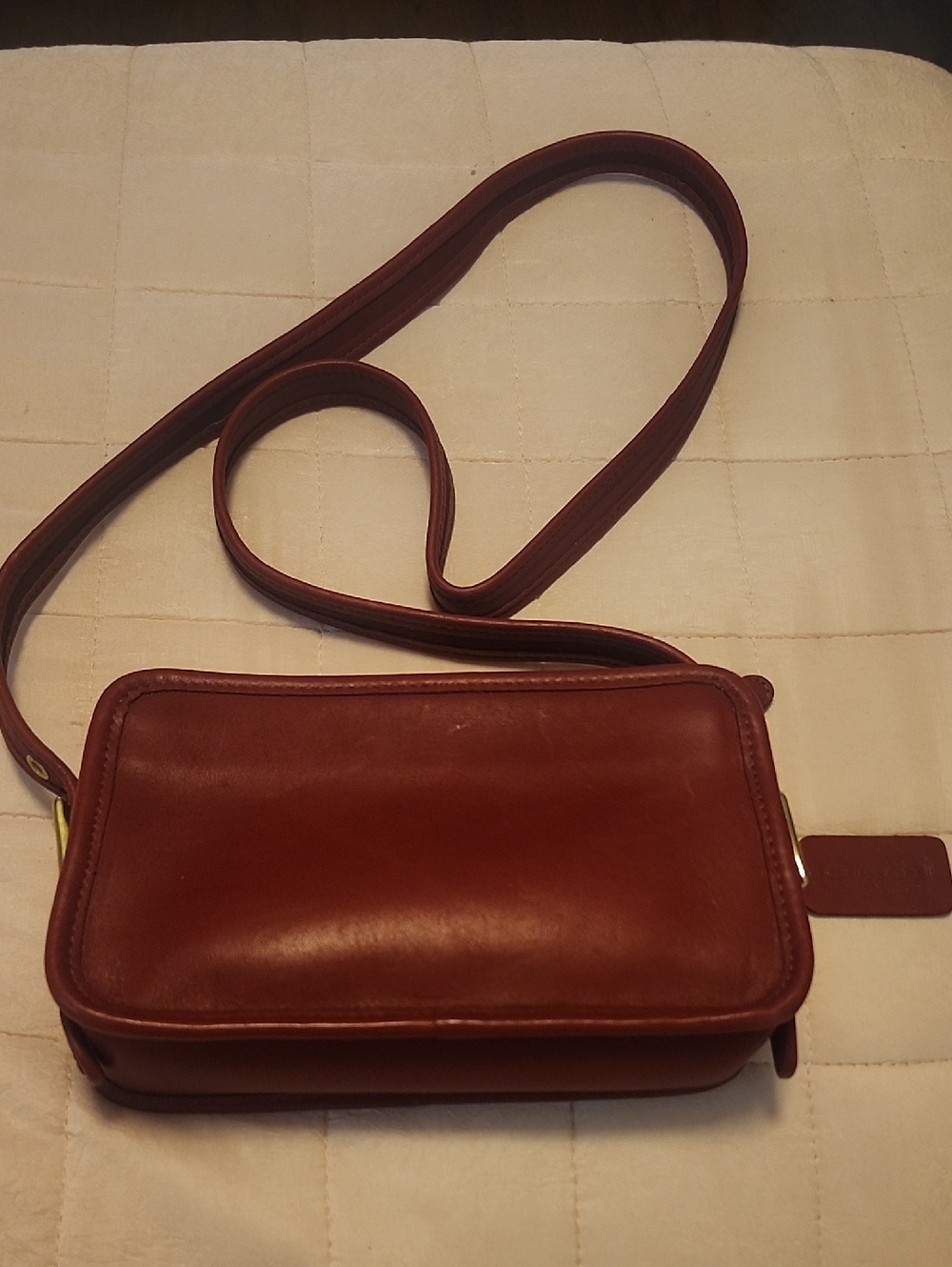 Coach Red Leather Legacy Crossbody Bag in Red